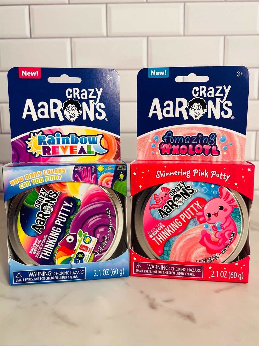 Crazy Aaron’s - Rainbow Reveal and Amazing Axolotl Thinking Putty Bundle